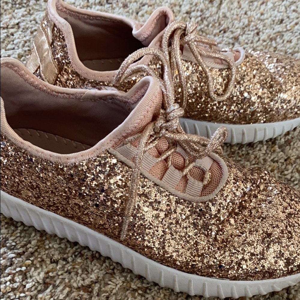 Pink Sequence Sparkle Shoe Size 7 - image 1